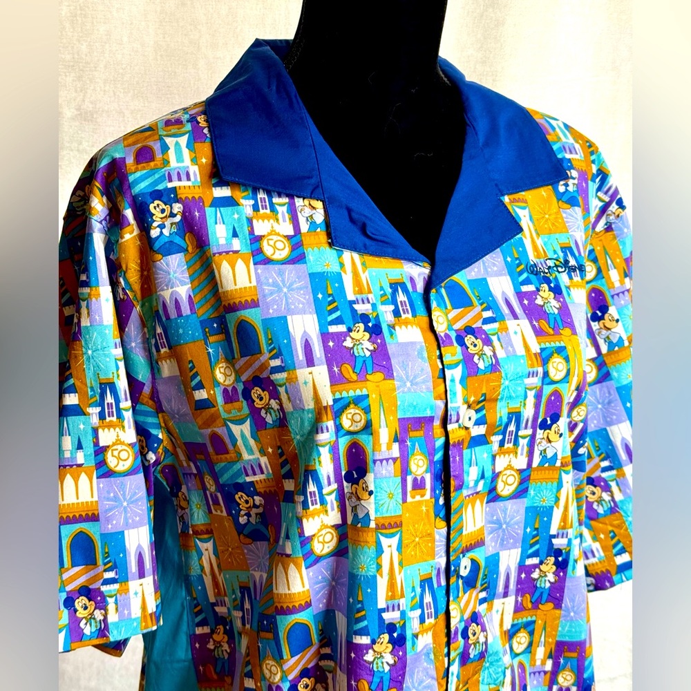 NWT Walt Disney World 50th Anniversary Retro Bowling Shirt Adult L NEW Unisex